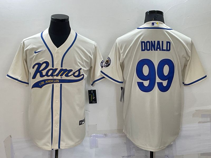 Men Los Angeles Rams #99 Donald Cream 2022 Nike Co branded NFL Jersey->los angeles rams->NFL Jersey
